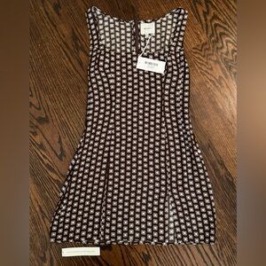 Reformation Noha Dress in Brown and White